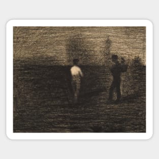 Peasants by Georges-Pierre Seurat Sticker